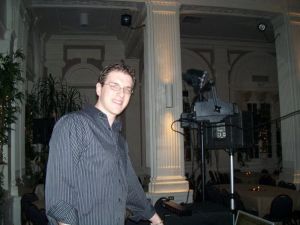Nick Sal DJing a party at Albany Medical College in NY in the early 2000’s