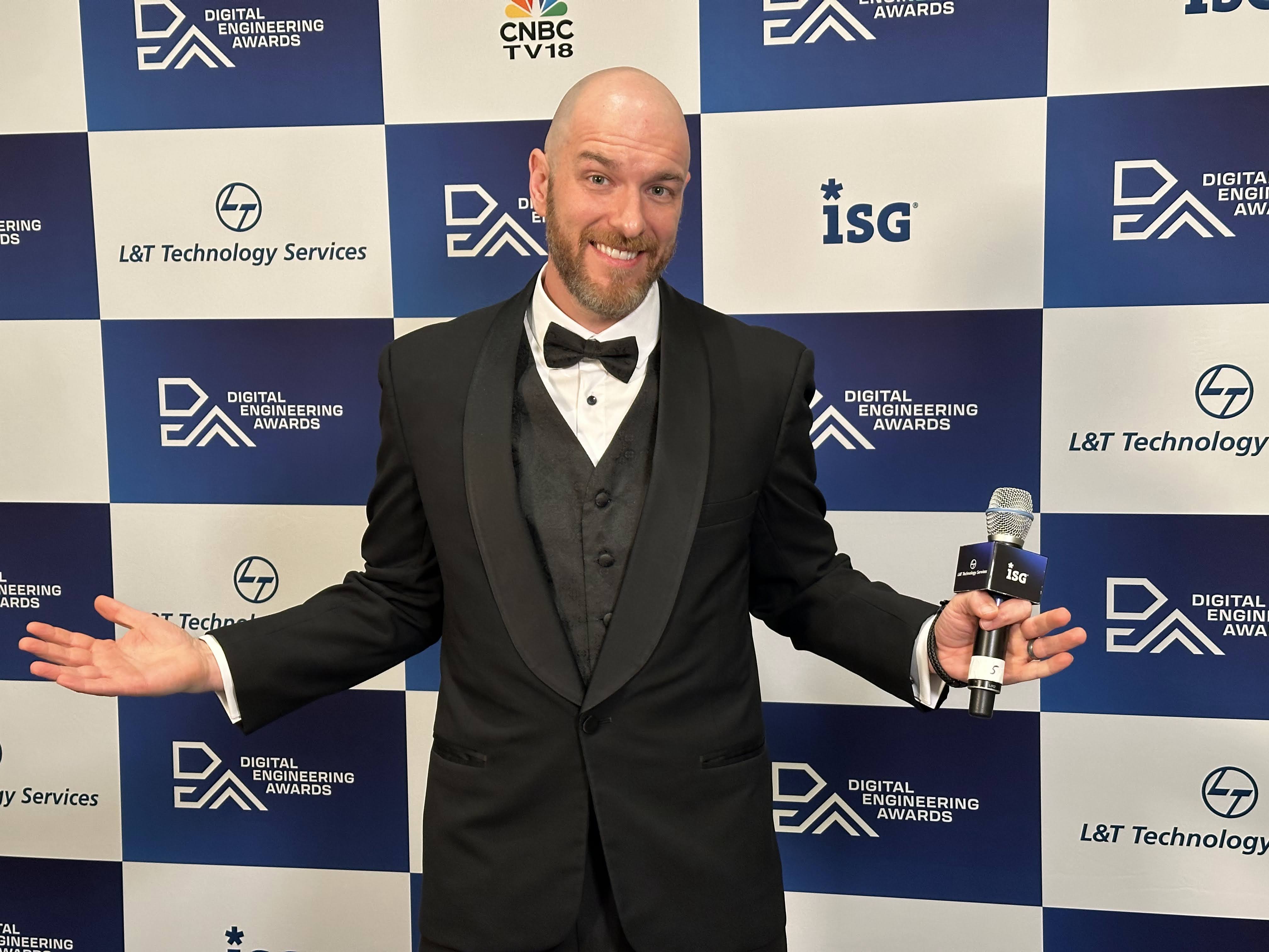 Nick Sal 2026 emceeing a tech company’s awards ceremony gala in Boston