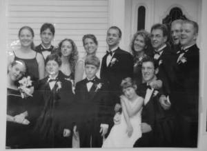 Salvatoriello family photo during a wedding in early 2000’s
